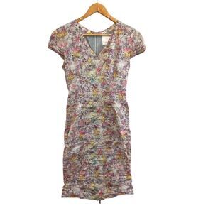 Yigal Azrouel Multicolor Abstract Short Sleeve Mini Dress Size 2